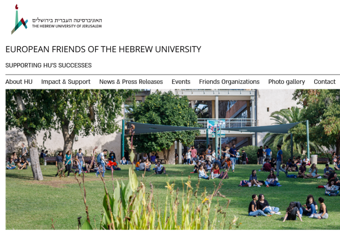 Die Europäischen Freunde der Hebräischen Universität (EFHU) haben eine neue Website!